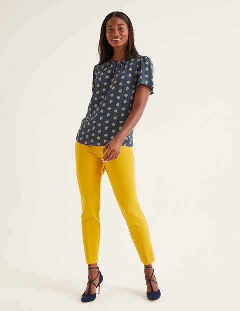Phoebe Top - French Navy Block Stamp Phoebe Top - French Navy Block Stamp