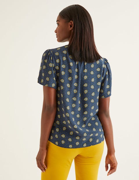 Phoebe Top - French Navy Block Stamp Phoebe Top - French Navy Block Stamp