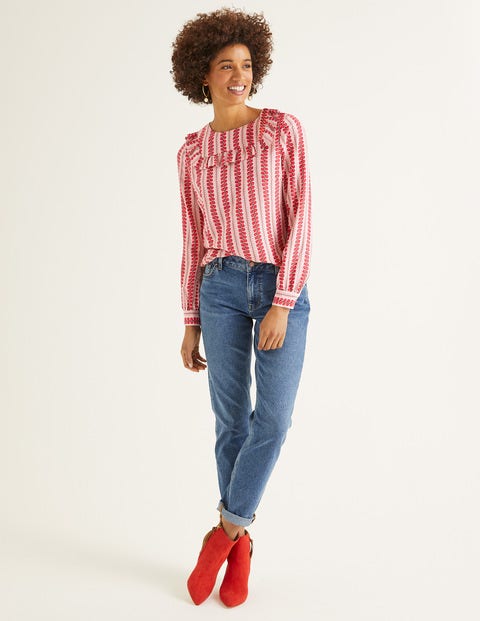 Effie Blouse - Ivory, Floral Trellis Effie Blouse - Ivory, Floral Trellis