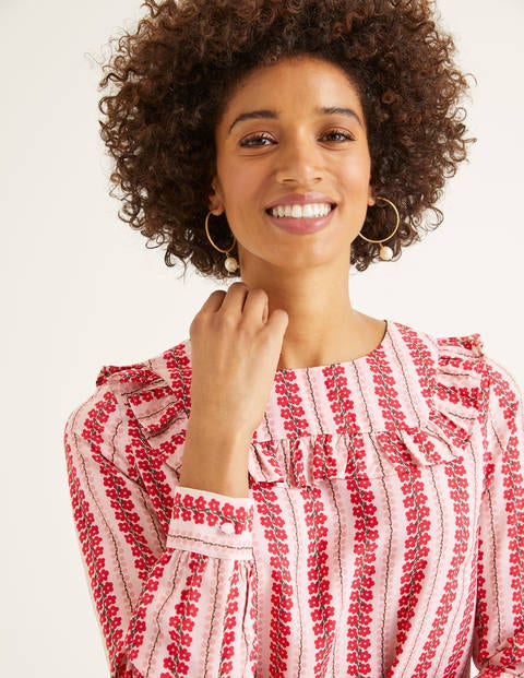 Effie Blouse - Ivory, Floral Trellis Effie Blouse - Ivory, Floral Trellis