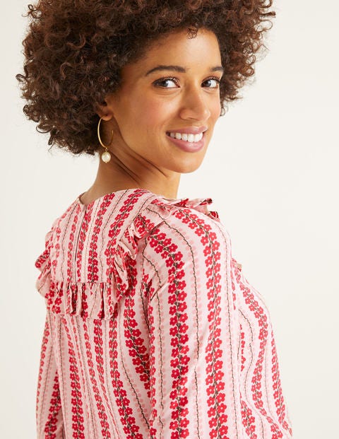 Effie Blouse - Ivory, Floral Trellis Effie Blouse - Ivory, Floral Trellis