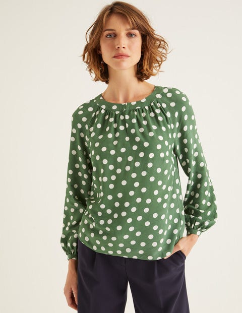 Eadie Top - Broad Bean, Brand Polka Dot Eadie Top - Broad Bean, Brand Polka Dot
