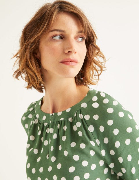 Eadie Top - Broad Bean, Brand Polka Dot Eadie Top - Broad Bean, Brand Polka Dot