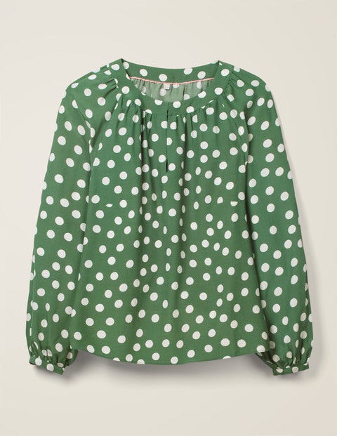Eadie Top - Broad Bean, Brand Polka Dot Eadie Top - Broad Bean, Brand Polka Dot