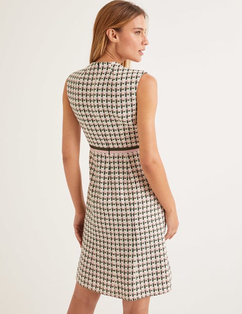 Ayla Tweed Dress - Green, Pink Windmill Ayla Tweed Dress - Green, Pink Windmill