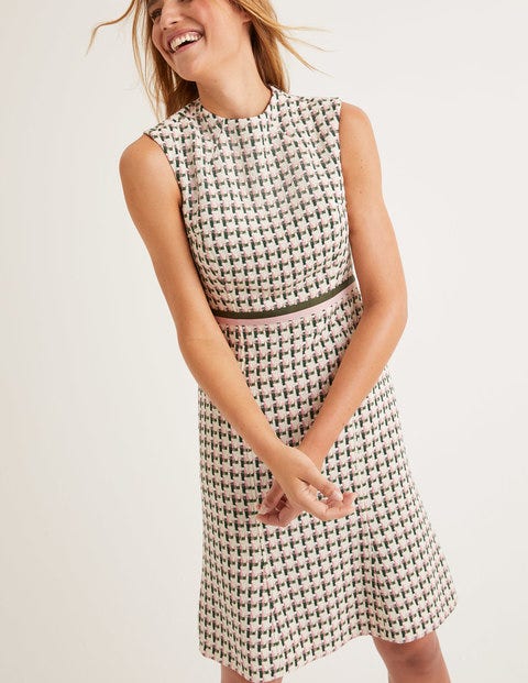 Ayla Tweed Dress - Green, Pink Windmill Ayla Tweed Dress - Green, Pink Windmill