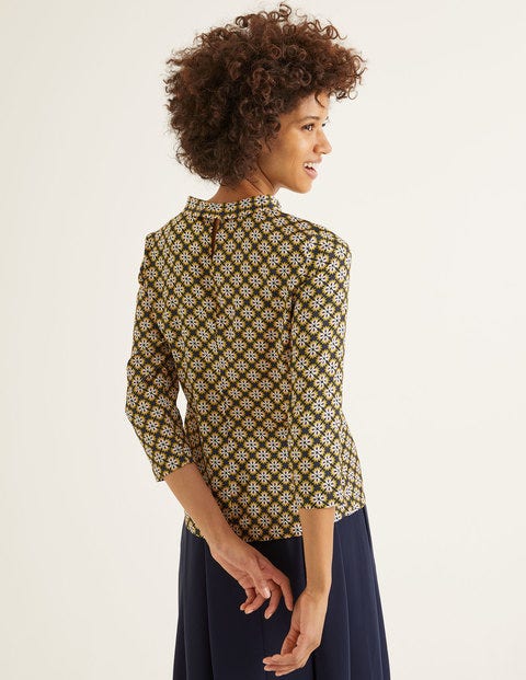 Lily Top - Navy Bud Tile Lily Top - Navy Bud Tile