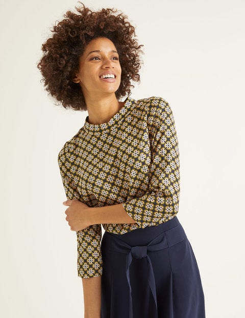 Lily Top - Navy Bud Tile Lily Top - Navy Bud Tile