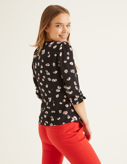 Libby Top - Black, Painted Daisy Libby Top - Black, Painted Daisy