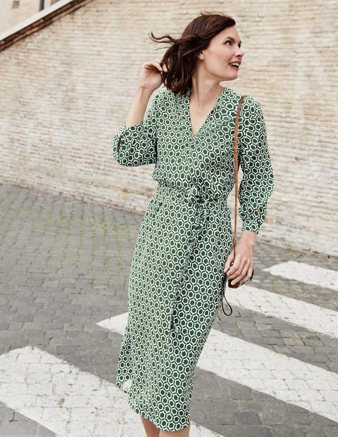 Florence Dress - Broad Bean, Ornamental Tile Florence Dress - Broad Bean, Ornamental Tile