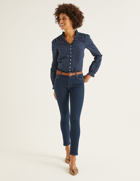 Pippa Blouse - Navy, Polka Dot Medium Pippa Blouse - Navy, Polka Dot Medium