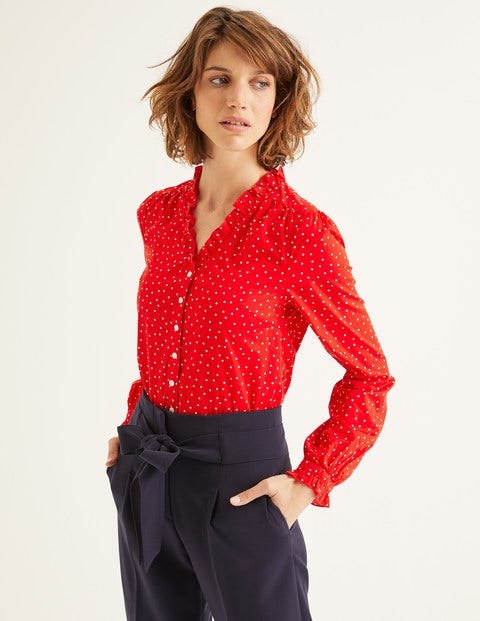 boden red polka dot dress