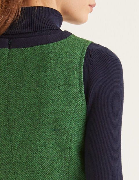 Carrie Tweed Dress - Bright Green Herringbone Carrie Tweed Dress - Bright Green Herringbone