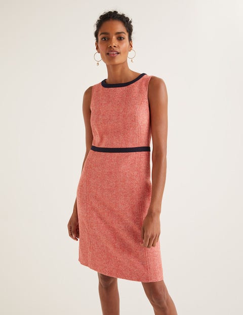 Carrie Tweed Dress - Orange Herringbone Carrie Tweed Dress - Orange Herringbone