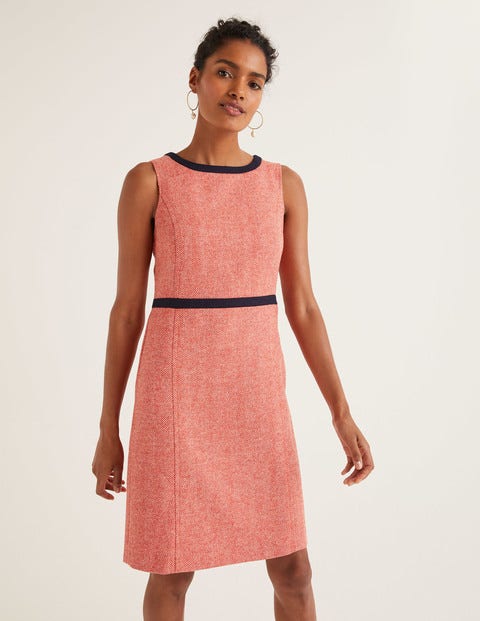 Carrie Tweed Dress - Orange Herringbone Carrie Tweed Dress - Orange Herringbone