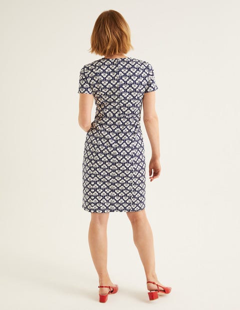 Dana Chino Dress - French Navy, Petal Sprig Dana Chino Dress - French Navy, Petal Sprig