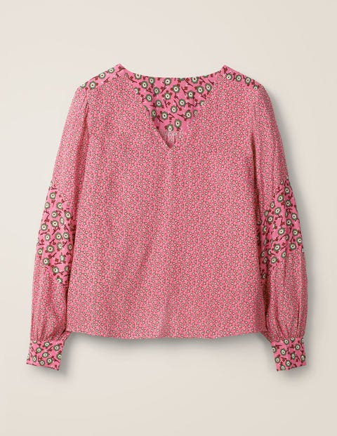 Eva Top - Crayon Pink, Ditsy Doll Eva Top - Crayon Pink, Ditsy Doll