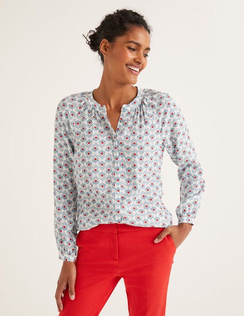Paris Blouse - Ivory, Petal Head Mono Paris Blouse - Ivory, Petal Head Mono