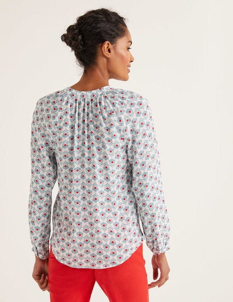 Paris Blouse - Ivory, Petal Head Mono Paris Blouse - Ivory, Petal Head Mono