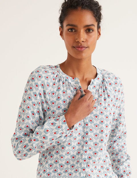 Paris Blouse - Ivory, Petal Head Mono Paris Blouse - Ivory, Petal Head Mono