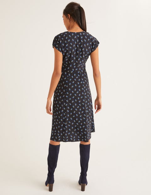Rosemary Dress - Black, Petal Head Scatter Rosemary Dress - Black, Petal Head Scatter