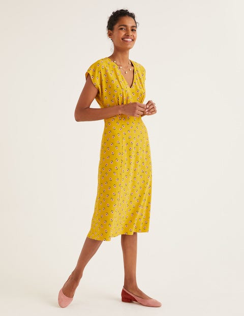 Rosemary Dress - Saffron, Petal Head Scatter Rosemary Dress - Saffron, Petal Head Scatter