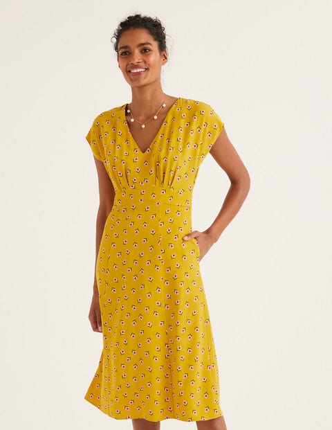 Rosemary Dress - Saffron, Petal Head Scatter Rosemary Dress - Saffron, Petal Head Scatter
