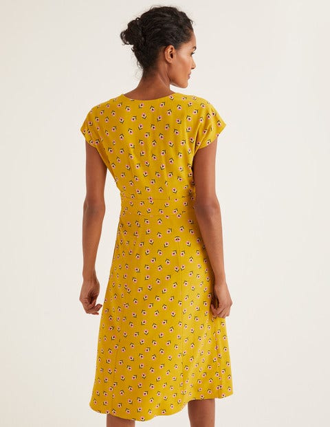 Rosemary Dress - Saffron, Petal Head Scatter Rosemary Dress - Saffron, Petal Head Scatter