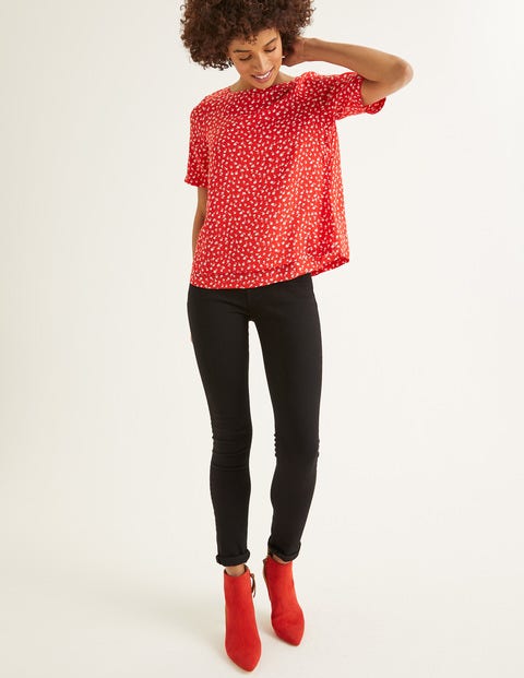 Marisa Top - Post Box Red, Ditsy Petal Marisa Top - Post Box Red, Ditsy Petal