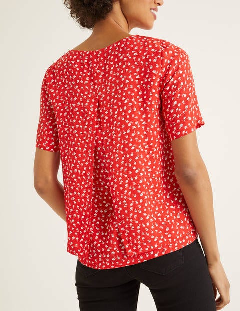 Marisa Top - Post Box Red, Ditsy Petal Marisa Top - Post Box Red, Ditsy Petal