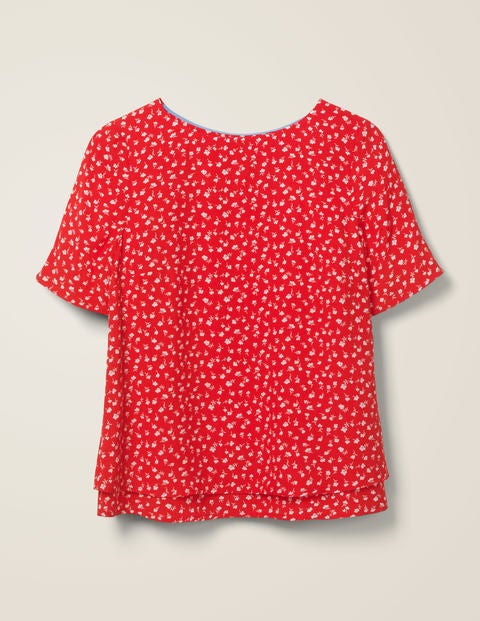 Marisa Top - Post Box Red, Ditsy Petal Marisa Top - Post Box Red, Ditsy Petal