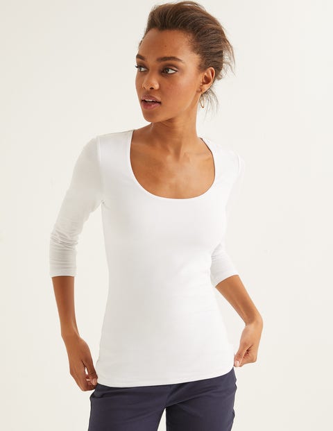 Double Layer Front Top - White Double Layer Front Top - White