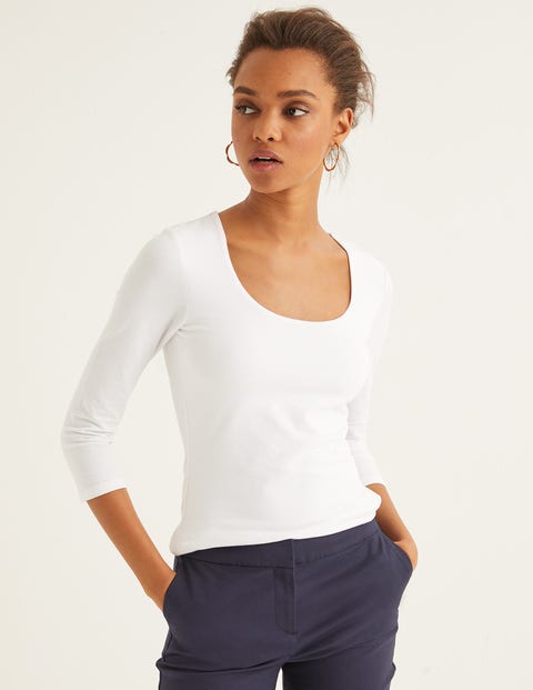 Double Layer Front Top - White Double Layer Front Top - White