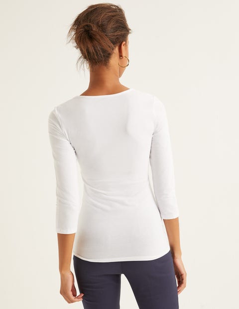 Double Layer Front Top - White Double Layer Front Top - White