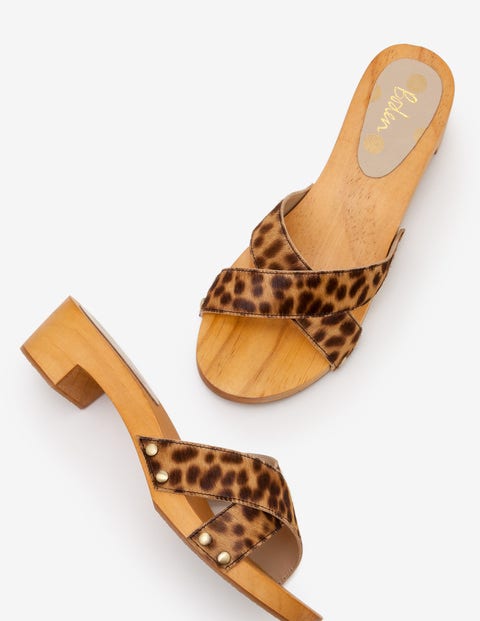 leopard clogs