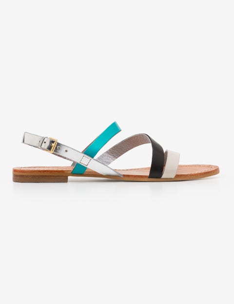 Bronwen Sandals - Ivory and Navy Bronwen Sandals - Ivory and Navy