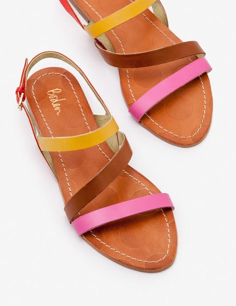 Bronwen Sandals - Tickled Pink and Tan Bronwen Sandals - Tickled Pink and Tan