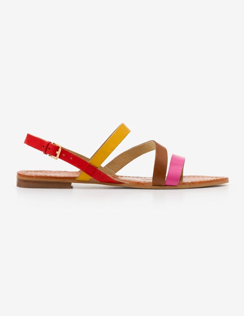 Bronwen Sandals - Tickled Pink and Tan Bronwen Sandals - Tickled Pink and Tan