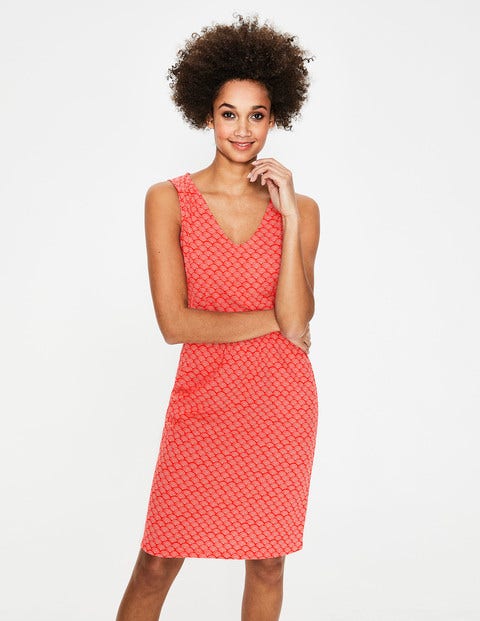 Melinda Jersey Dress - Red Pop Rainbow Dot Melinda Jersey Dress - Red Pop Rainbow Dot