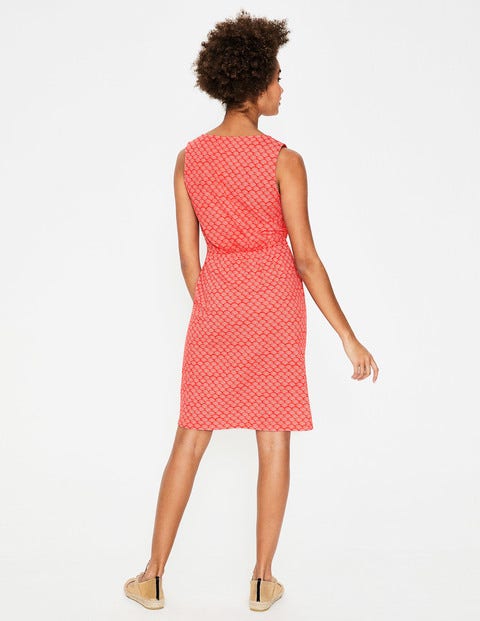 Melinda Jersey Dress - Red Pop Rainbow Dot Melinda Jersey Dress - Red Pop Rainbow Dot