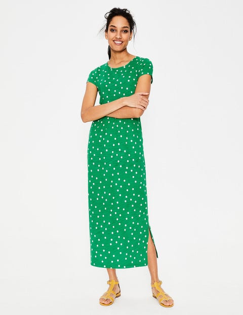 Nicola Jersey Midi Dress - Highland Green Brand Dot Nicola Jersey Midi Dress - Highland Green Brand Dot