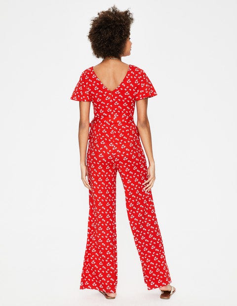 Camille Ponte Jumpsuit - Red Pop Daisy Cloud Camille Ponte Jumpsuit - Red Pop Daisy Cloud
