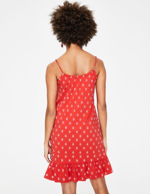 Sophia Jersey Dress - Red Pop Palm Stamp Sophia Jersey Dress - Red Pop Palm Stamp