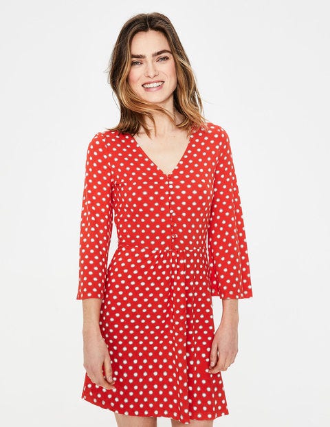 Scarlett Jersey Tunic - Red Pop Star Spot Scarlett Jersey Tunic - Red Pop Star Spot