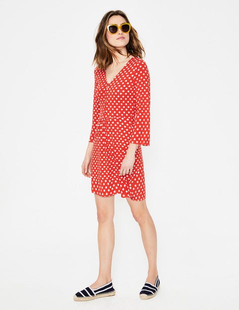 Scarlett Jersey Tunic - Red Pop Star Spot Scarlett Jersey Tunic - Red Pop Star Spot