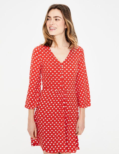 Scarlett Jersey Tunic - Red Pop Star Spot Scarlett Jersey Tunic - Red Pop Star Spot