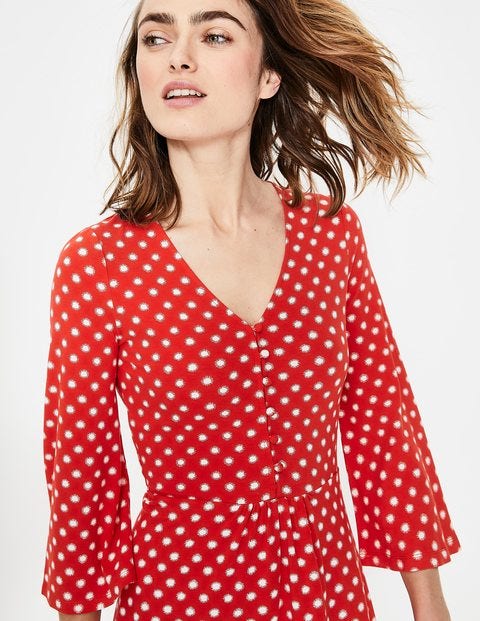 Scarlett Jersey Tunic - Red Pop Star Spot Scarlett Jersey Tunic - Red Pop Star Spot