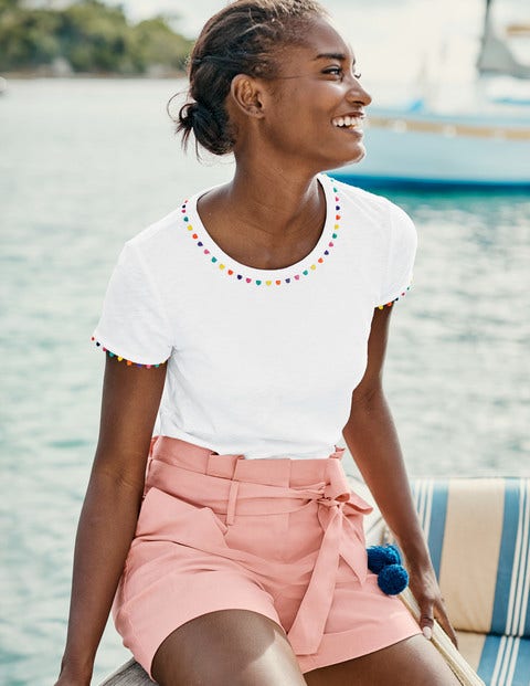 Charlie Jersey T-Shirt - White Charlie Jersey T-Shirt - White
