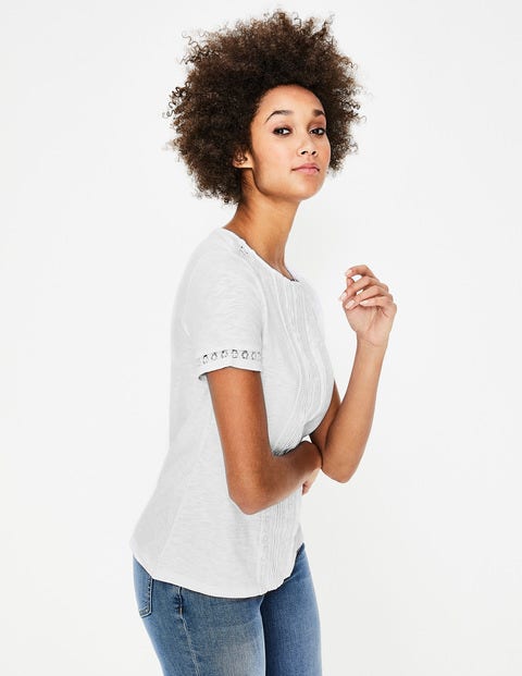 Cressida Jersey Top - White Cressida Jersey Top - White