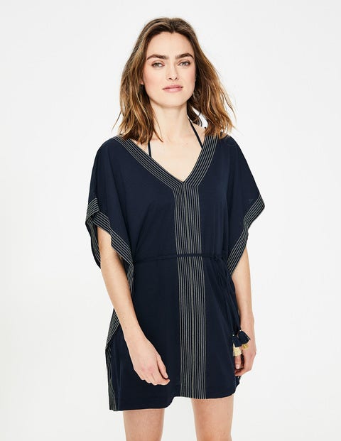 Eloise Jersey Kaftan - Navy/Gold Eloise Jersey Kaftan - Navy/Gold